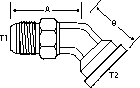  45 DEGREE -24 M-JICX1-1/2" CD 62 FLNG