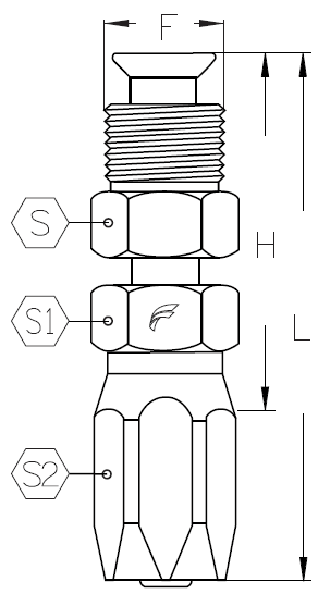 5/8" R5 REUSABLE X -6 MALE INVERTED