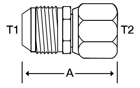 -20 M-JIC X 45MM FEMALE METRIC - LIGHT