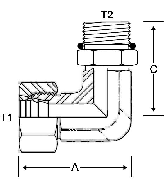 90 DEGREE 16MM TUBE X 1/2" M-BSPP