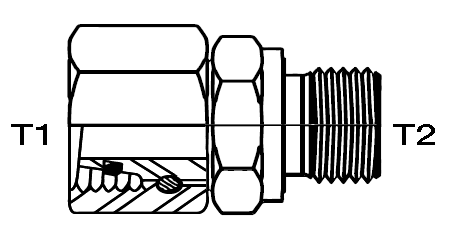 35MM TUBE X 42MM MALE METRIC PARALLEL -