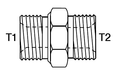 3/4" M-BSPP X 30MM MALE METRIC PORT