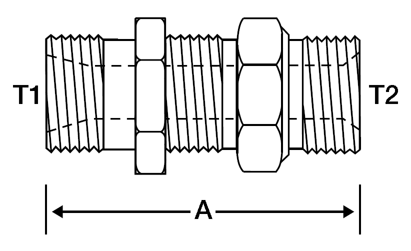 1 1/4" M-BSPP X 1 1/4" M-BSPP BULKHEAD