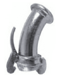 8" Male Ball x 8" Female Socket 45Ë