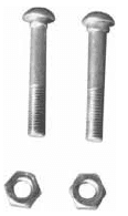 3" Grooved Bolt - 1/2" Thread x 2-3/4"