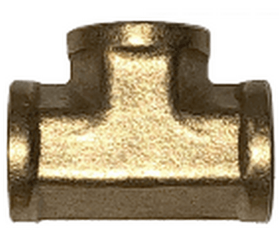 1/4" Brass Female Tee