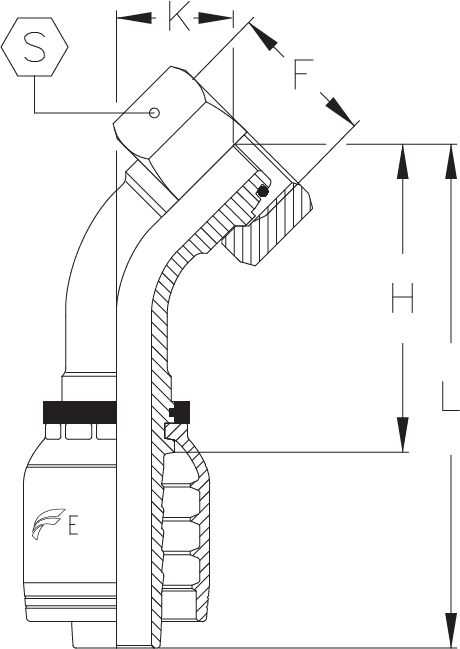 1 -1/2" INSERT X 45 DEGREE FEM DKOS M52