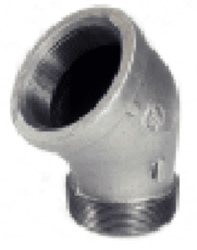 1/4" Black Iron Street Elbow - 45 Deg