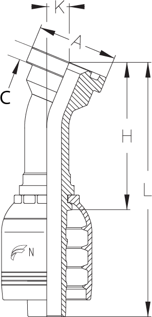 1-1/2" INSERT X 22 DEGREE 2" FLG CODE
