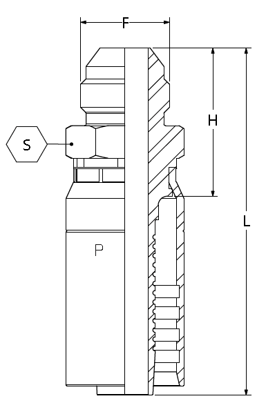 3/8" INSERT X -6 MALE JIC