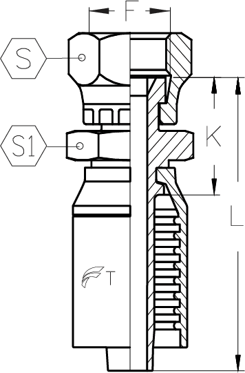 1/2" INSERT X 1/2" FEMALE JIS