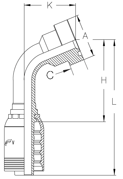 3/4" INSERT X 67 DEGREE 3/4" CAT FLANGE