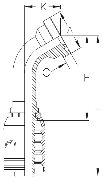 3/4" INSERT X 60 DEGREE 3/4" FLG CODE