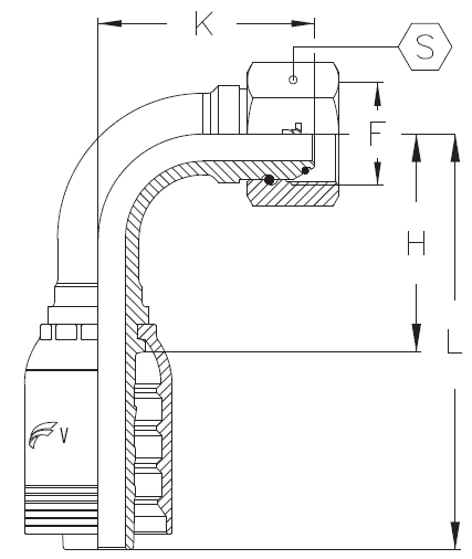 3/4" INSERT X 1" FBSP - 90 DEG