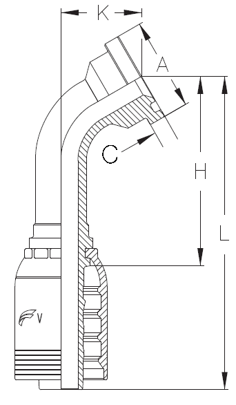 3/4" INSERT X 60 DEGREE 1" FLG CODE 61