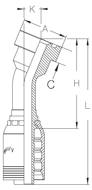 3/4" INSERT X 22 DEGREE 1" CAT FLANGE