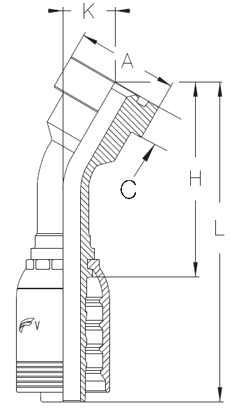 3/4" INSERT X 30 DEGREE 1" CAT FLANGE
