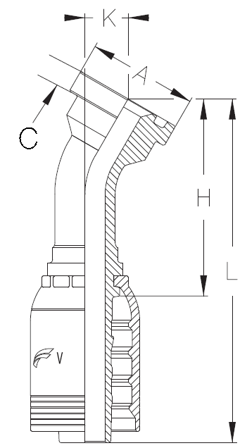 3/4" INSERT X 30 DEGREE 1" FLG CODE 62