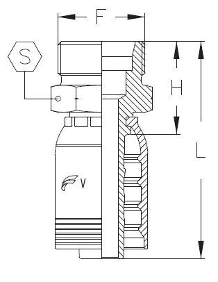 3/4" INSERT X 30mm KOBELCO MALE