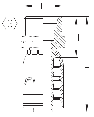 3/4" INSERT X CES MALE M30 X 2.0