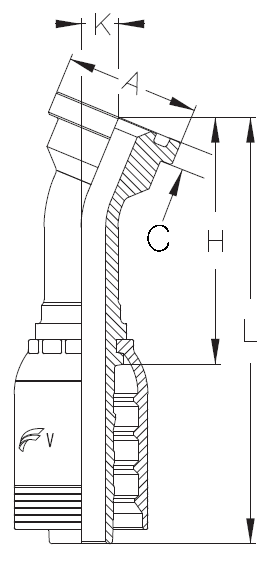 1" INSERT X 22 DEGREE 1-1/4" FLG CODE