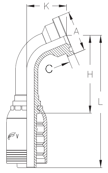 1" INSERT X 67 DEGREE 1-1/4" FLG CODE