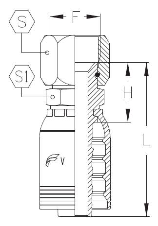 1" HOSE X (33MM X 1.5) FEMALE KOMATSU
