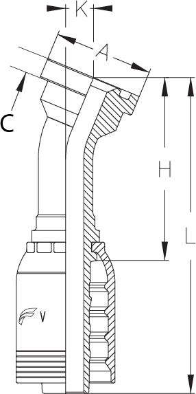 1-1/2" INSERT X 22 DEGREE 1-1/2" FLG