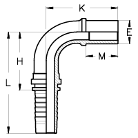 1/4" INSERT X 8MM STANDPIPE - 90 DEG