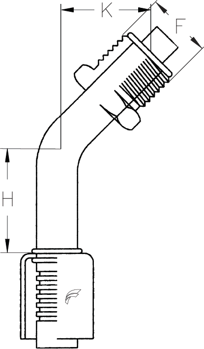 -8 HOSE X -8 BUMPED TUBE MALE SWIVEL