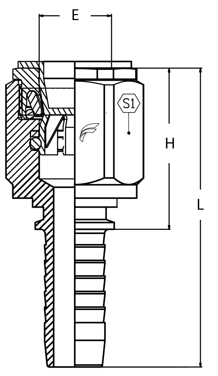 1/2 SOCKET X 1/2 HOSE 5076PSI