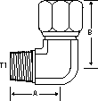 90 DEGREE 1-1/2" M-NPT X 1-1/4" F-NPSM