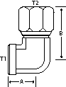 90 DEGREE 1/4" F-NPT X 3/8" F-NPSM