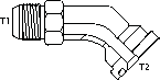45 DEGREE -32 M-JIC X 2" CD 62 FLNG -
