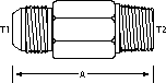 EXTRA LONG -10 M-JIC X 1/2" M-NPT