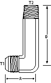 XX-LONG 90 DEGREE -6 M-JIC X 3/8" M-NPT