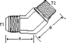 45 DEGREE -6 M-JIC X 3/4" M-NPT