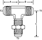 TEE -5 M-JIC X -5 M-JIC X -5 BULKHEAD