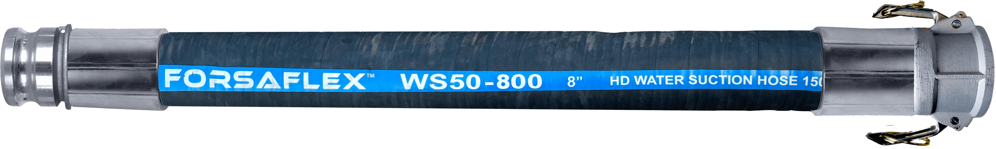 8" x 20' HD Rubber Suction & Discharge Assembly C/E