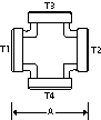 CROSS 2" FEMALE PIPE
