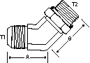 45 DEGREE -5 M-JIC X -4M-ORB
