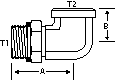 90 DEGREE -5 M-ORB X 1/8" F-NPT