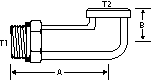 LONG 90 DEGREE -8 M-ORB X 1/2" F-NPT