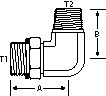 90 DEGREE -5 M-ORB X 1/8" M-NPT