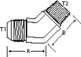 90 DEGREE -6 M-JIC X 1/4" M-BSPT