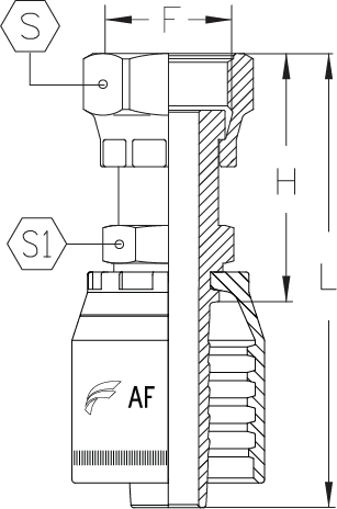 1/4" INSERT X -4 FEMALE ORFS