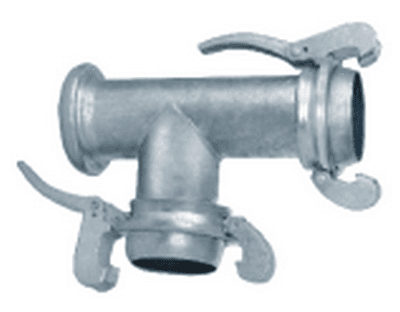 6" Inline T with Male Branch