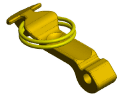Brass 2" Ring-Lok Handle,Ring,Pin