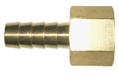 1/4" brass Barb x -4 female SAE