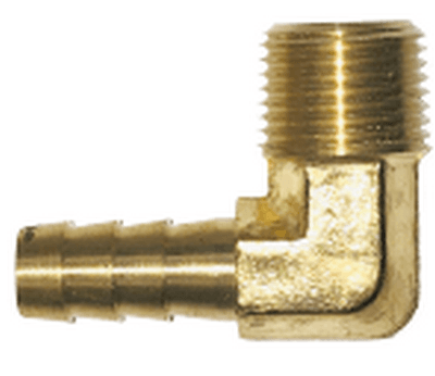 3/8" Brass Barb x 1/8" Male NPT - 90